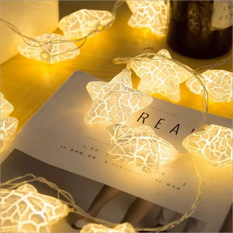 Dây Đèn LED Trang Trí Hình Ngôi Sao Chiều Dài 1.5m/3m