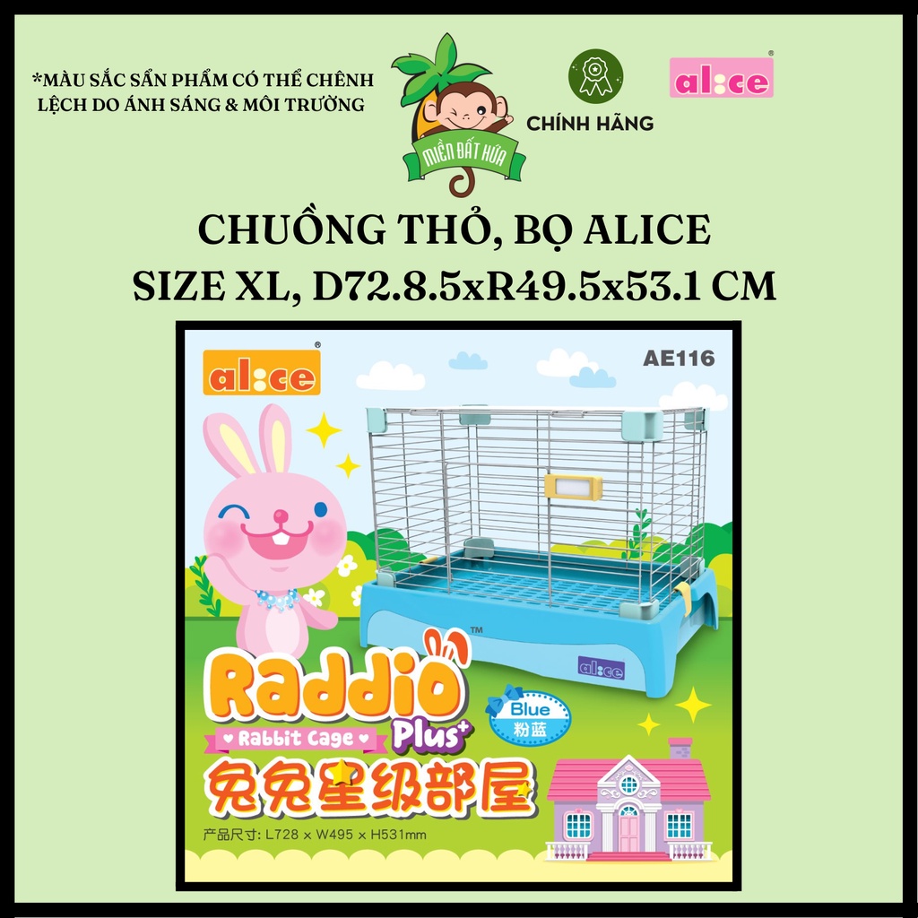 Chuồng thỏ bọ - Chuồng chuyên dụng cao cấp chính hãng Alice 3 kích thước S/M/L dành cho thỏ, bọ