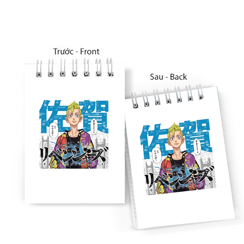 Sổ tay in hình nhân vật TOKYO REVENGERS anime chibi lò xo 6x10 ghi chú tiện lợi học tập xinh xắn