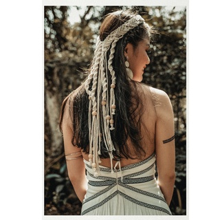 Vòng đội đầu cô dâu phong cách boho - ảnh thật