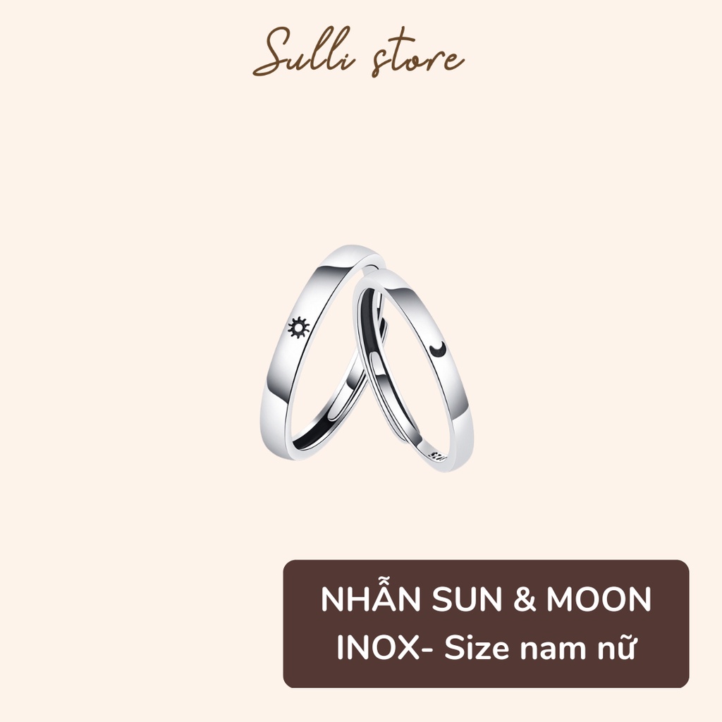 Nhẫn cặp đôi Vô cực và Sun Moon (giá 1 cặp)