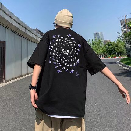 Áo Thun Tay Ngắn Dáng Rộng In Chữ Thời Trang Mùa Hè Cho Nam Và Nữ Size M-5XL