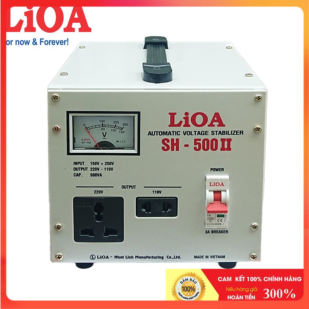 [CHÍNH HÃNG] Ổn áp LiOA 500VA 0,5KVA SH-500II DRI-500II Mini công suất nhỏ nhất cho tủ lạnh, máy tính, dàn âm thanh