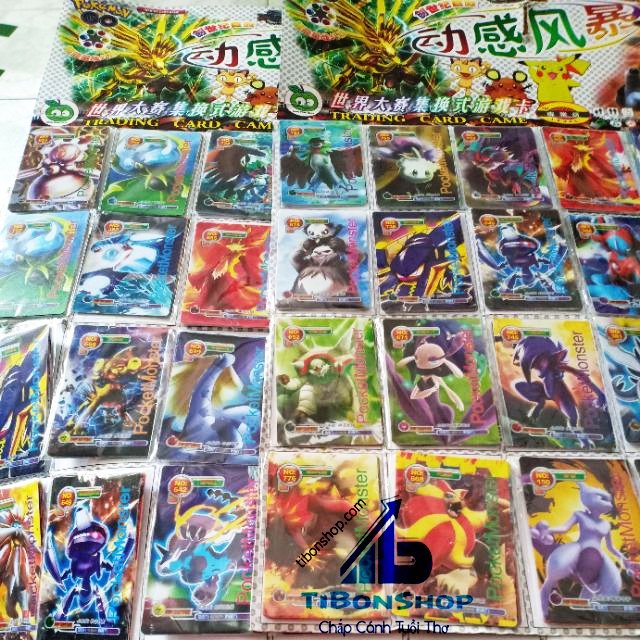 Vỉ 24 xấp bài pokemon kéo búa bao