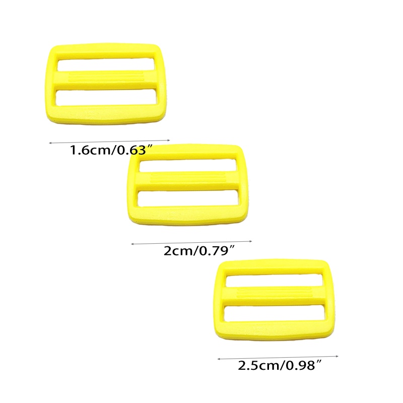 Set 10 Khóa Trượt Ba Cạnh Bằng Nhựa Cho Ba Lô/Túi Xách