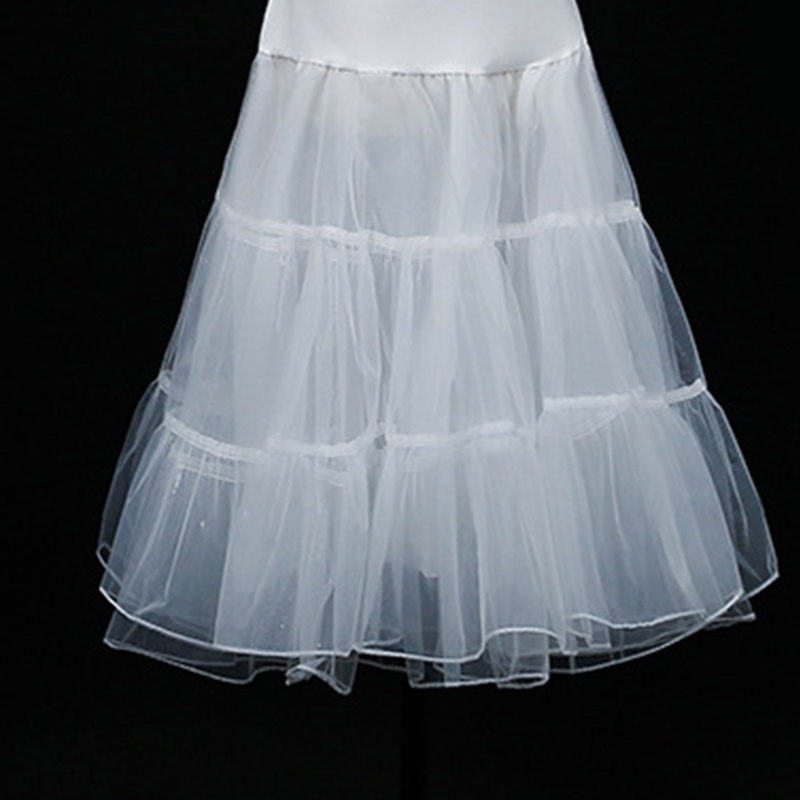 Ivy Đầm Xòe Phồng Màu Trắng Trơn Cho Nữ 26 Inches