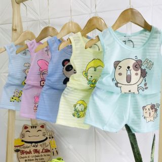 Bộ sát nách cotton sợi tre cho bé