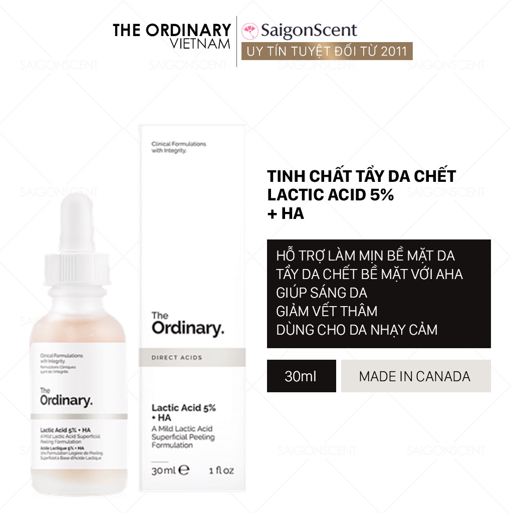 Tinh chất tẩy tế bào chết The Ordinary Lactic Acid 5% + HA ( 30mL )
