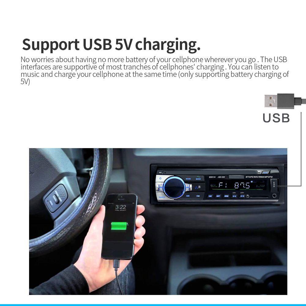 Máy Nghe Nhạc MP3 12V FM / USB / AUX Rảnh Tay Gắn Bảng Điều Khiển Xe Hơi