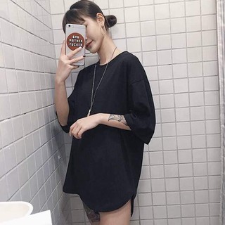 Oval tee (long tee) áo thun tà bầu