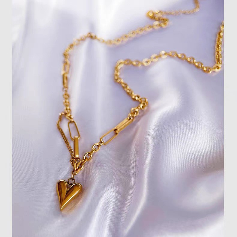 Dây chuyền thép titan mạ vàng 18k phong cách hiphop thời trang