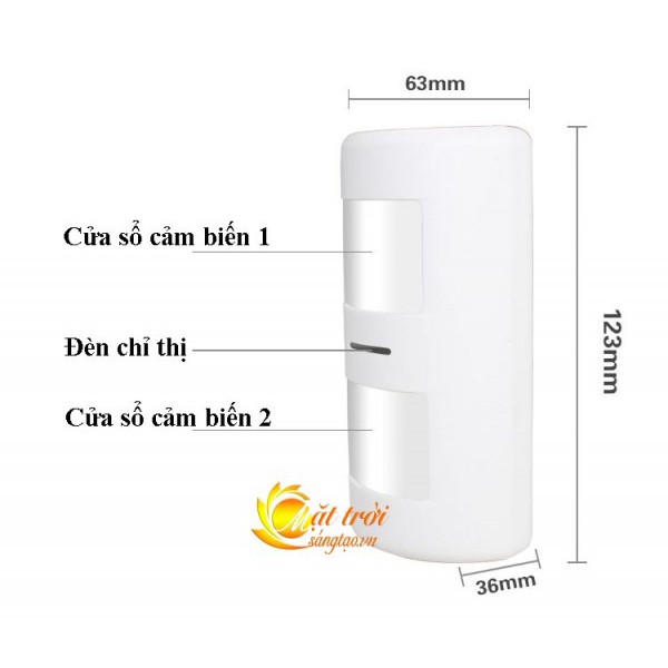 Mắt thần cảm biến chuyển động hồng ngoại kép phát sóng RF 315/433Mhz WT-S05