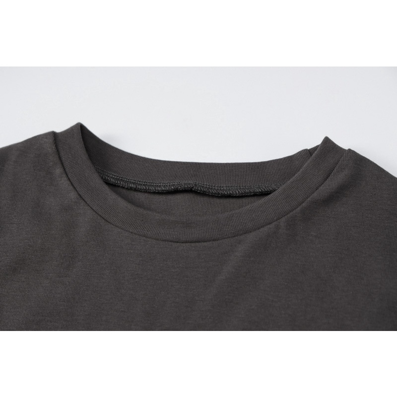 DUNEA Áo Thun Nữ Ngắn Tay Cổ Tròn In Hình Bướm Thời Trang