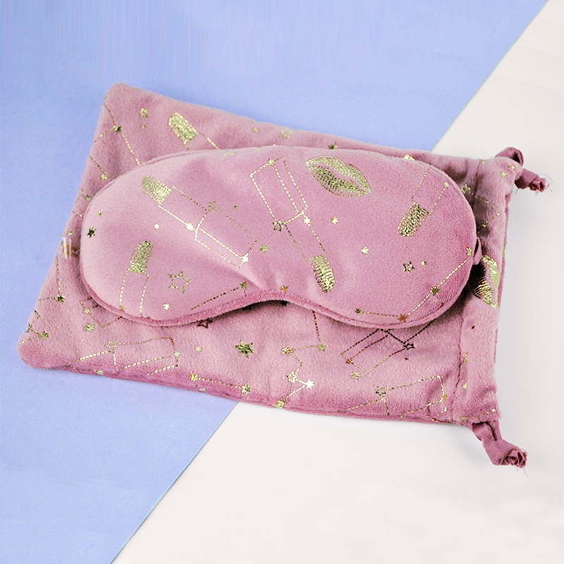 Mặt Nạ Mắt Es Lauder Màu Hồng Chất Nhung Kèm Túi Đựng Tiện Dụng