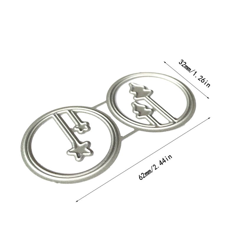 Khuôn Cắt Giấy Kim Loại Hình Cây Và Ngôi Sao Xinh Xắn