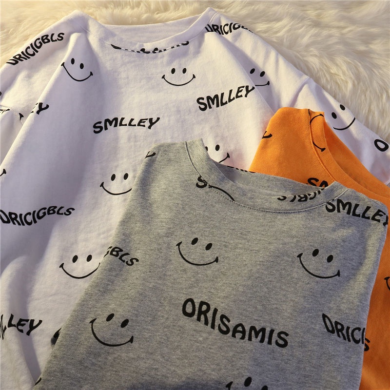 Áo Thun Ngắn Tay Dáng Rộng Kiểu Vintage Nhật Bản Hợp Mùa Hè