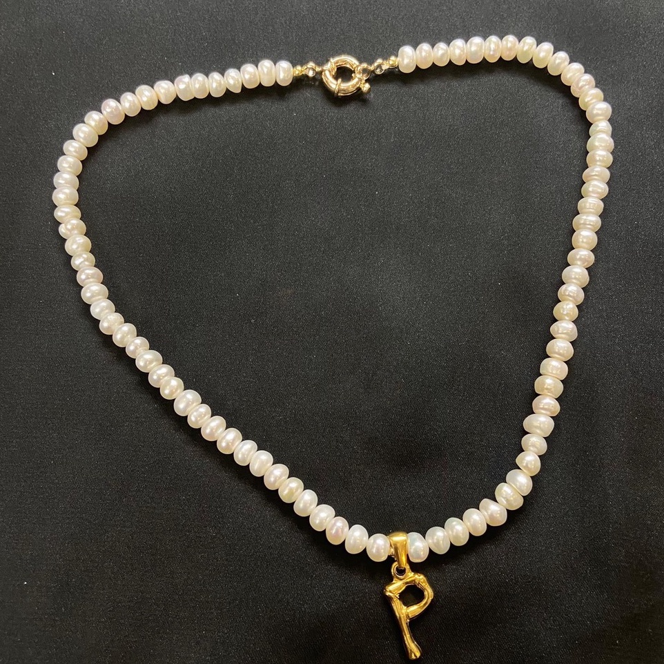 Vòng cổ NT phối mặt hình chữ cái tên