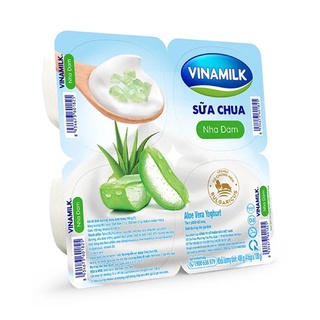 Sữa chua ăn Vinamilk vị nha đam - Vỉ 4 hộp x 100g(giá bán đã trừ khuyến mãi₫