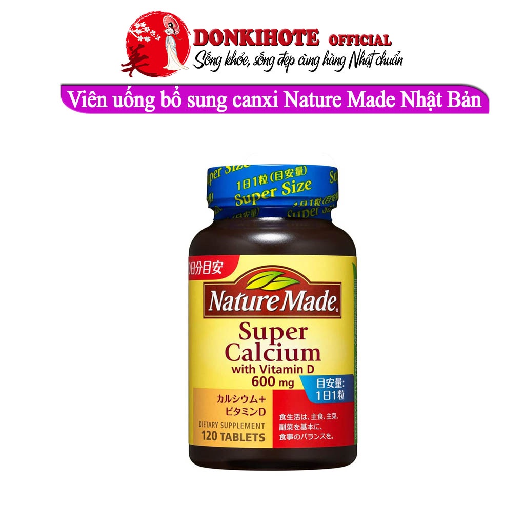 Viên uống nature, thực phẩm bổ sung canxi Nhật Bản 120 viên