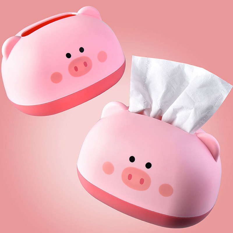 Giá Đỡ Khăn Giấy Hình Chú Heo Sáng Tạo Trang Trí Phòng Khách