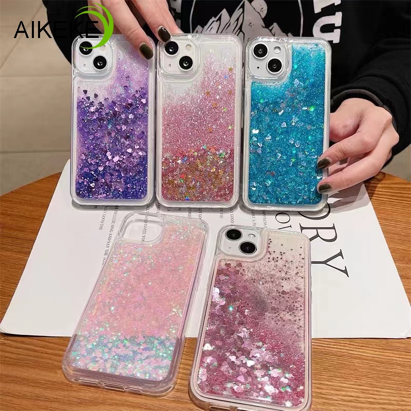 Ốp Điện Thoại Mềm Trong Suốt Phối Kim Tuyến Nước Cho OPPO Reno 8 4G Pro + 7 4G Pro 6 5 5G
