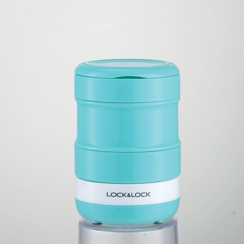 [Mã ELLOCK5 giảm 5% đơn 500K] Máy xay sinh tố Có Thể Gập Lại USB Lock & Lock, 500ML Màu xanh Mint EJM221MIT