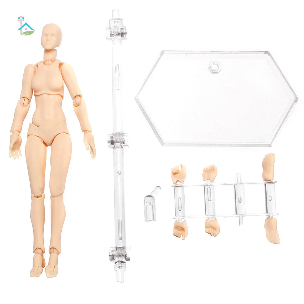 Đồ chơi mô hình búp bê nam nữ có khớp động trang trí cao cấp