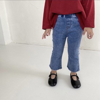 Quần bò ống vẩy quần bò ống loe bé gái size 80-140