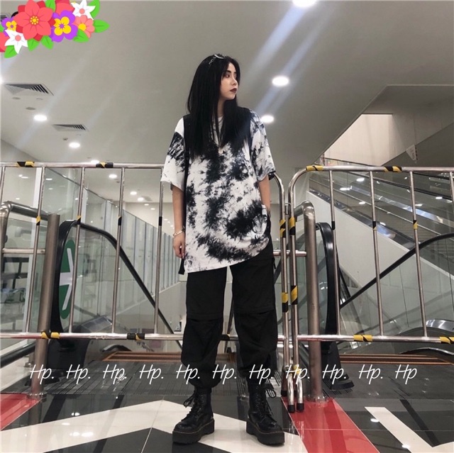 [Mã FAMARAL2 giảm 10K đơn 50K] Áo loang trắng đen DGV654