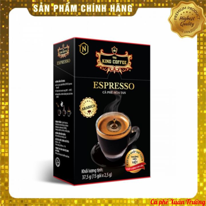 Cà phê đen hòa tan TNI KING COFFEE ESPRESSO HỘP 15 stick | BigBuy360 - bigbuy360.vn