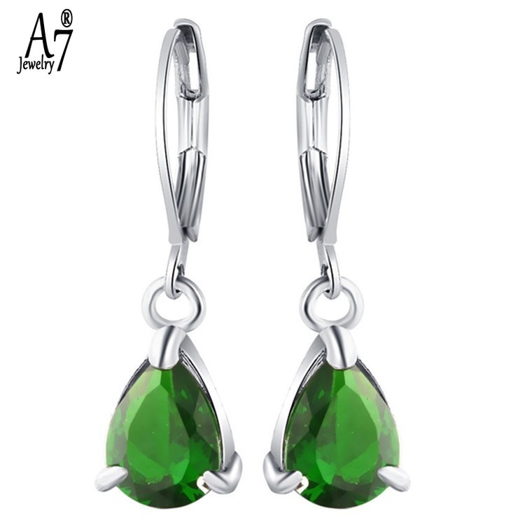 Bông tai mạ bạc 925 đính đá xinh xắn thời trang cho nữ