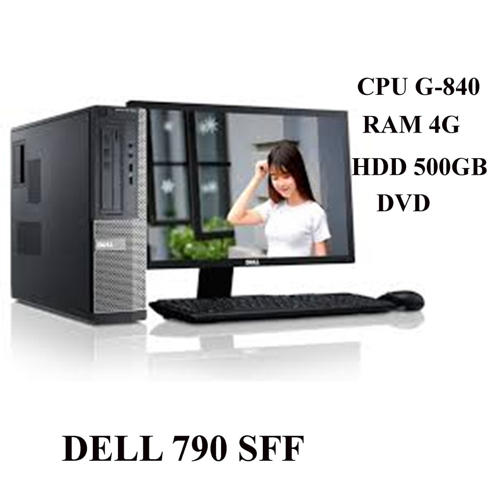 Cây máy tính để bàn Dell OPTIPLEX 790 Sff, EX (CPU G620;I3-2120;I5-2400, Ram 4GB, HDD 500GB, DVD)