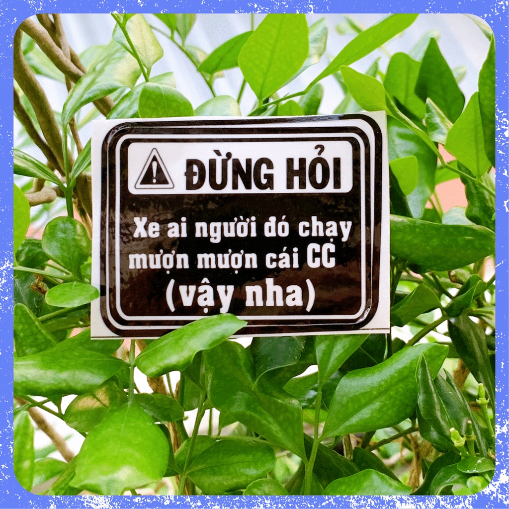 Decal cảnh báo tem xe máy sticker hoạt hình,decal xe máy cao cấp không phai màu,nhãn dán mini FREESHIP