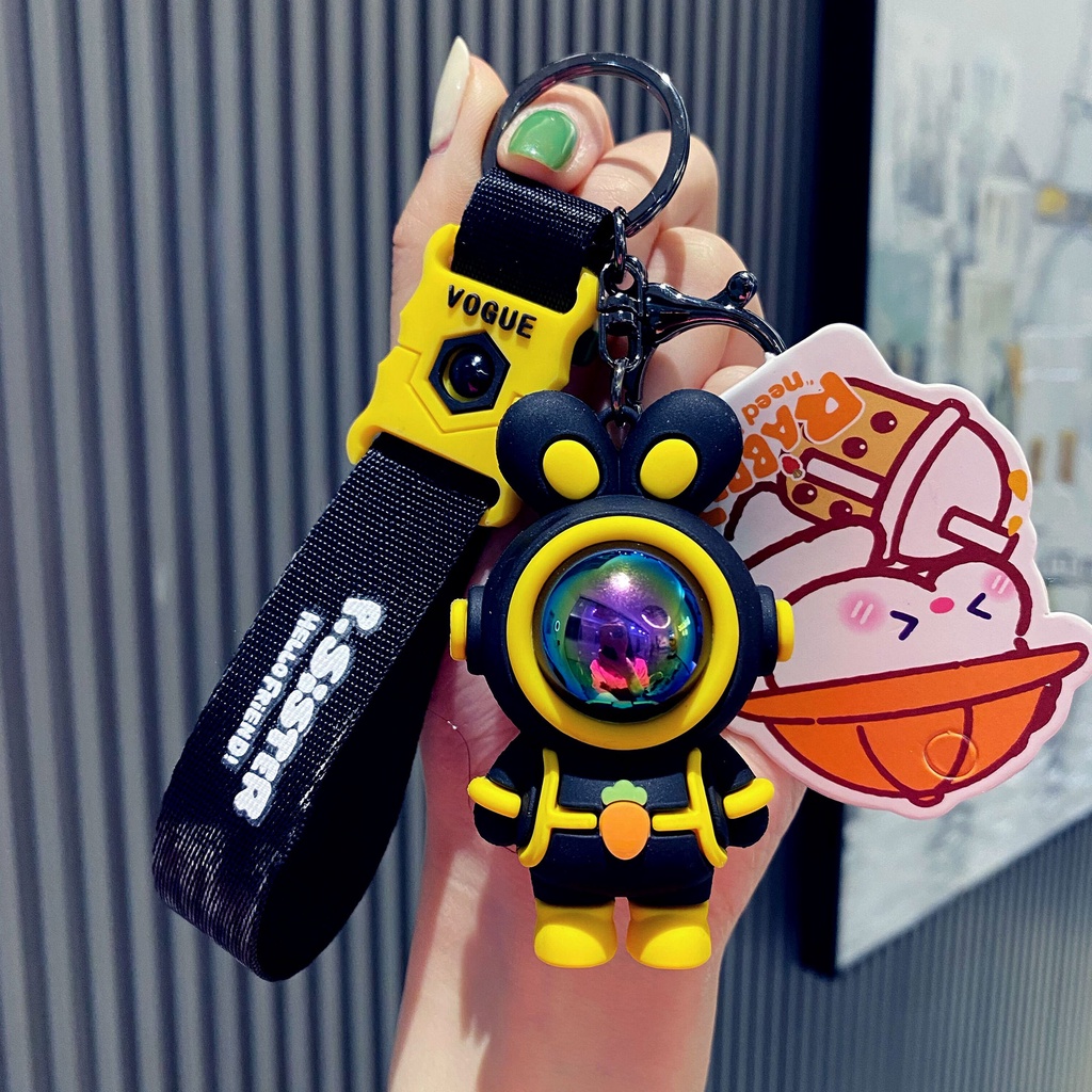 Móc Khóa Hình Thỏ Phi Hành Gia Hoạt Hình Đáng Yêu