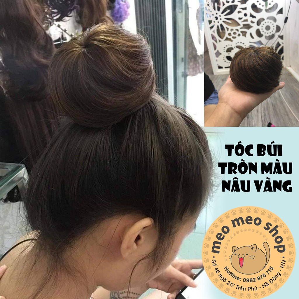 TÓC BÚI TRÒN CAO CẤP - NÂU VÀNG