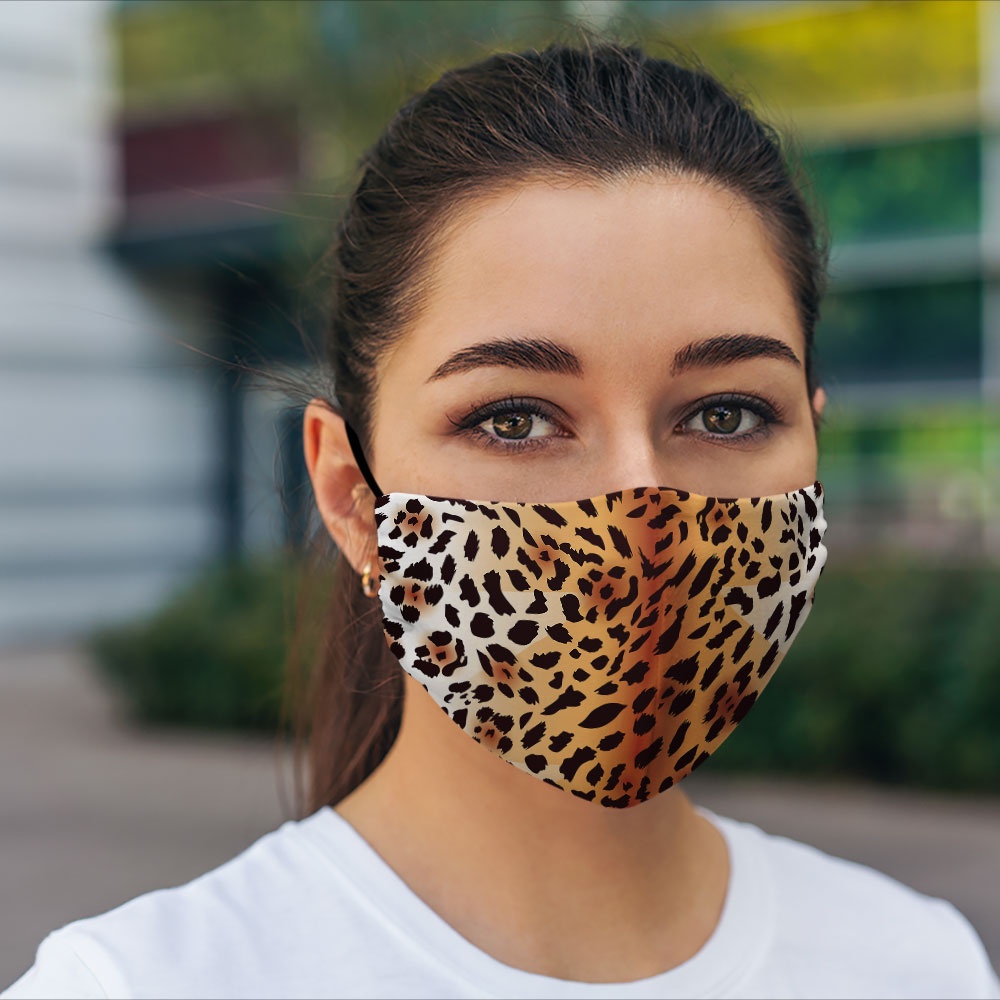 Khẩu trang vải việt nam ANIMAL PRINT_227 CARTWELL dây đeo mềm đeo thoải mái dễ thở thoáng khí hoạ tiết lạ mắt