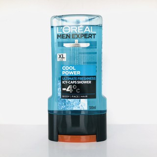 Gel tắm gội 3in1 Loreal Men Expert Cool Power 300ml