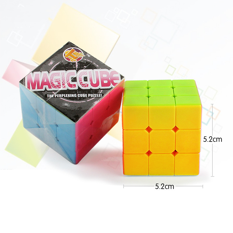 Candy-colored third-order Rubik's Cube Variety puzzle and smooth Rubik's Cube game Science and Educational Intelligence Rubik's Cube Toys