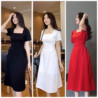 Đầm váy đan dây eo 8 màu (kèm hình thật)