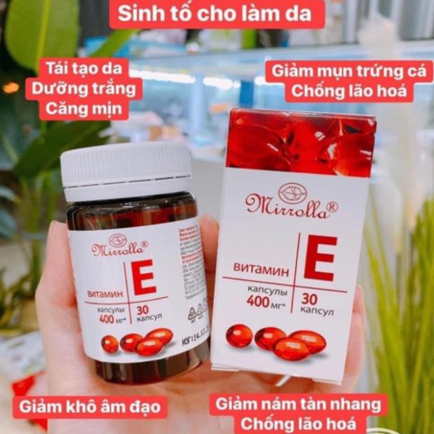 Vitamin E đỏ của Nga 270 400mg Mirrolla