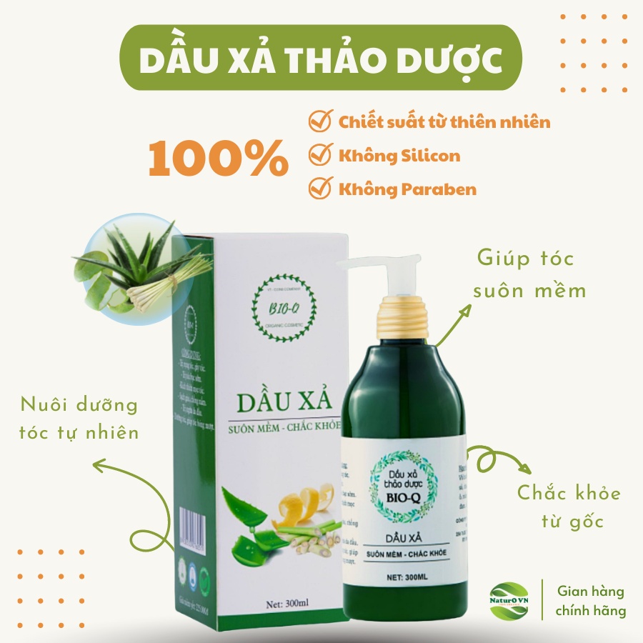 Dầu Xả Thảo Dược Bio-Q nuôi dưỡng tóc tự nhiên Naturovn