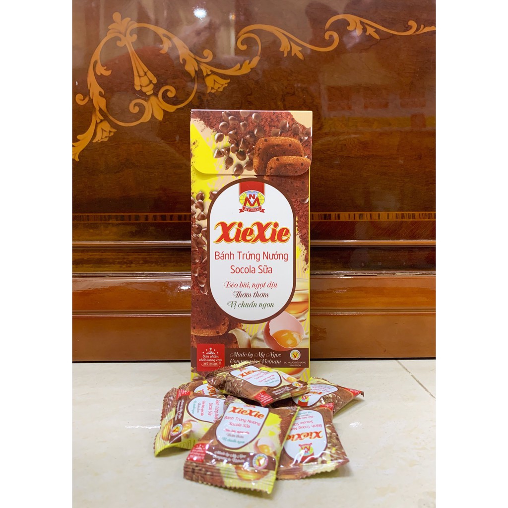 XieXie _ 250g Bánh trứng nướng SOCOLA sữa tươi - Baked egg cake with Chocolate 250g