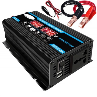Bộ Chuyển Đổi Nguồn Đèn LED 4000W 12V Sang 220V / 110V Cho Xe Hơi