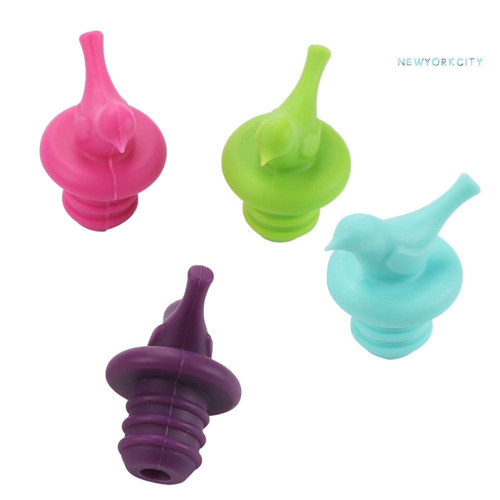 Nắp Đậy Chai Rượu Vang Bằng Silicone Hình Chú Chim Nhỏ Dễ Thương Tiện Dụng