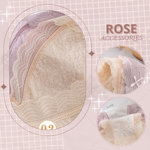 Quần lót cao cấp gợi cảm, kháng khuẩn xuất Nhật hoa vân viền ren Rose Accessories QL07