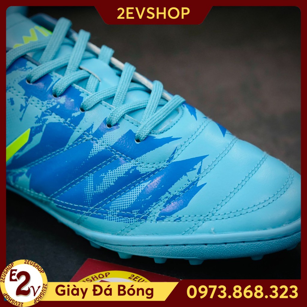 Giày đá bóng thể thao nam chất Wika Army Xanh Dương, giày đá banh cỏ nhân tạo đế mềm - 2EVSHOP