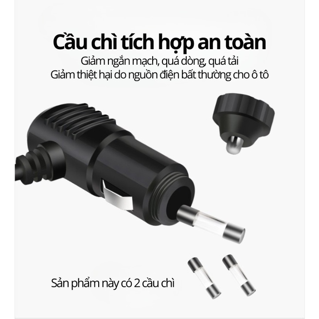 Bộ Chia Tẩu Sạc Ô Tô By-291-12v/24v 2 Cổng Kèm Cổng Usb Kép Tẩu Chia Sạc Ô Tô Trangdiemxe 3