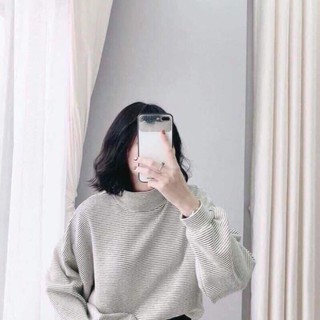 [RẺ VÔ ĐỊCH] Áo Nỉ Len Cổ Lọ Tay Phồng (ảnh thật/sẵn/cóvideo)