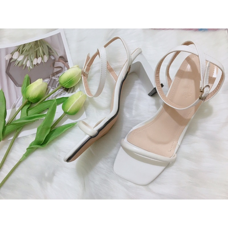 Dép/Sandal cao gót 7 cm quai đan chéo ôm chân sang chảnh S26