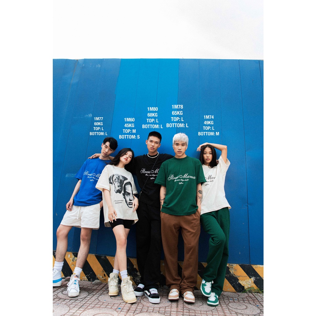 Áo thun STRESMAMA 365 SEASONAL T-SHIRT - GREEN, màu xanh lá chất liệu 100% Cotton 2 chiều 250GSM thoáng mát